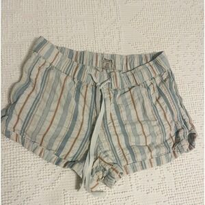Roxy Women's Oceanside Striped Drawstring Shorts Size S